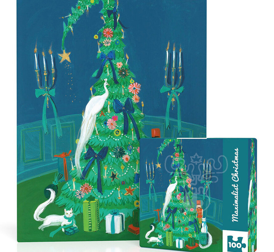 New York Puzzle Co. Janet Hill: Maximalist Christmas Mini Puzzle 100pcs