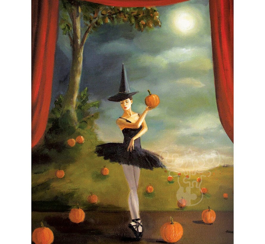 New York Puzzle Co. Janet Hill: Dance of the Pumpkin Patch Mini Puzzle 100pcs