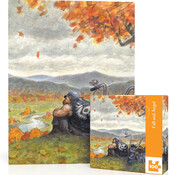 New York Puzzle Company New York Puzzle Co. Peter de Sève: Fall and Ange Mini Puzzle 100pcs