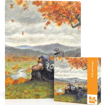New York Puzzle Company New York Puzzle Co. Peter de Sève: Fall and Ange Mini Puzzle 100pcs