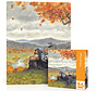 New York Puzzle Co. Peter de Sève: Fall and Ange Mini Puzzle 100pcs