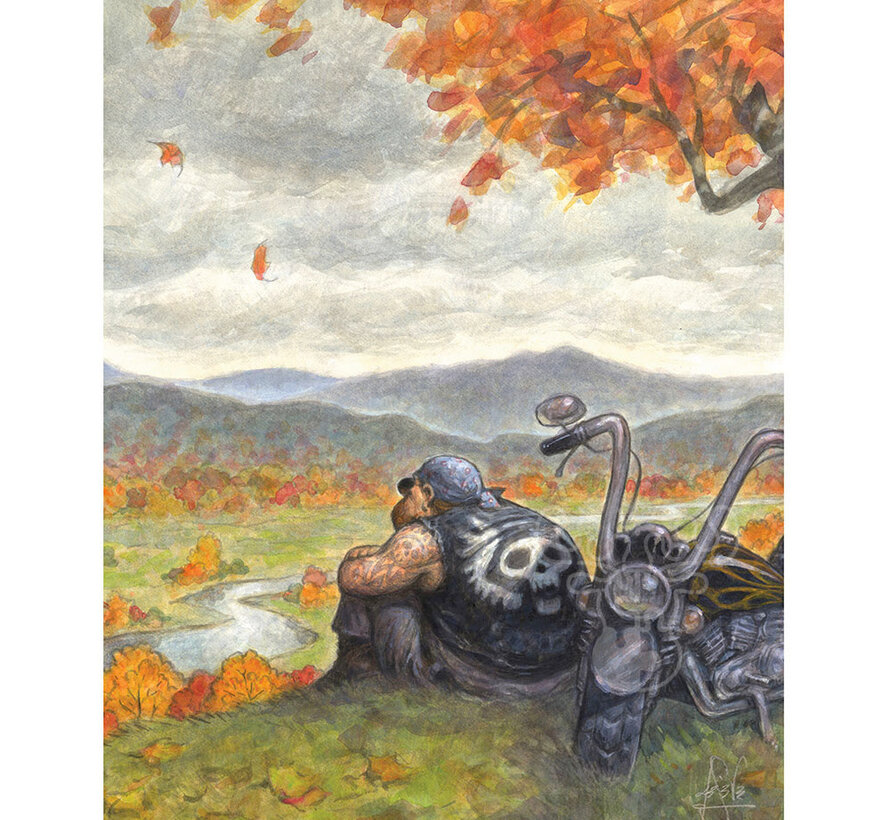 New York Puzzle Co. Peter de Sève: Fall and Ange Mini Puzzle 100pcs