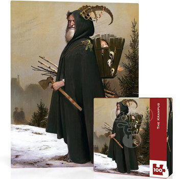 New York Puzzle Company New York Puzzle Co. Bill Mayer: The Krampus Mini Puzzle 100pcs