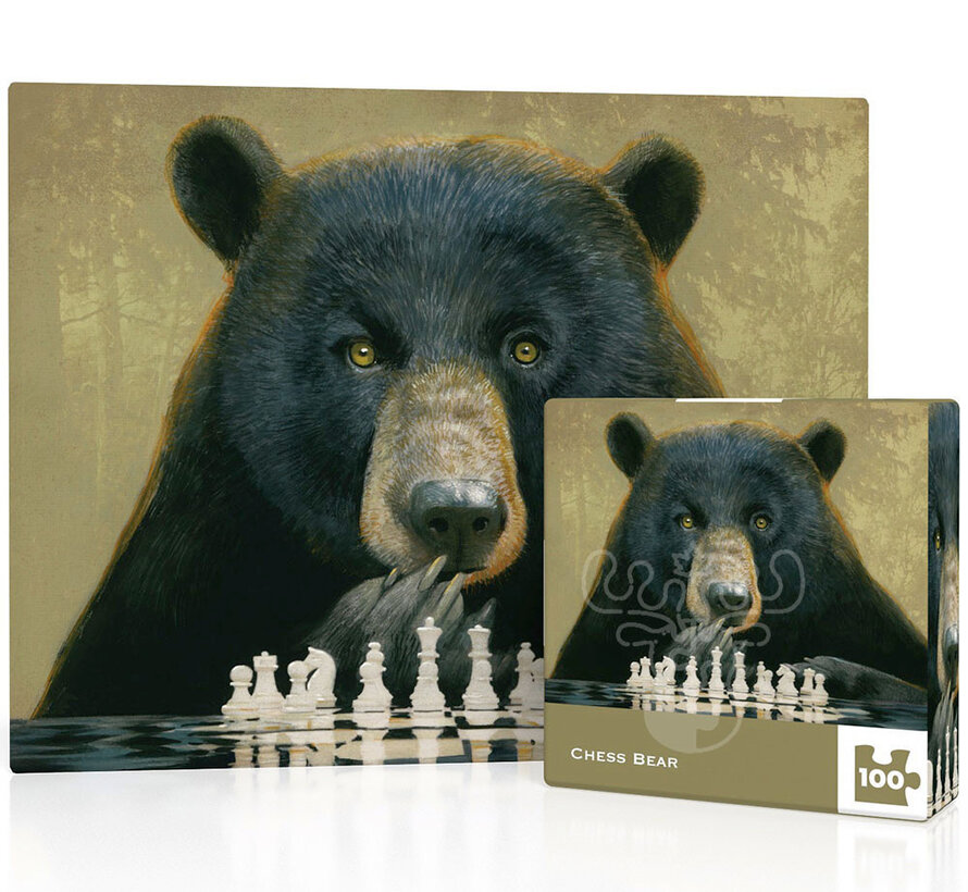 New York Puzzle Co. Bill Mayer: Chess Bear Mini Puzzle 100pcs