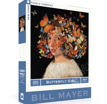 New York Puzzle Company New York Puzzle Co. Bill Mayer: Butterfly Girl Puzzle 500pcs