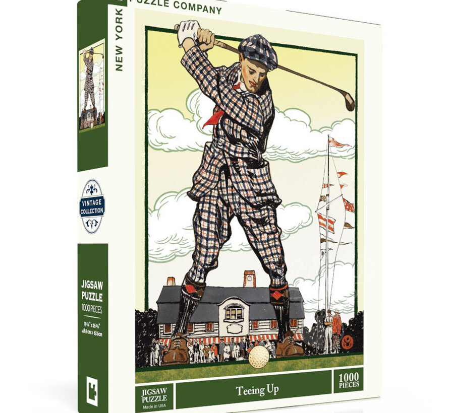 FINAL SALE New York Puzzle Co. Vintage Collection: Teeing up Puzzle 1000pcs