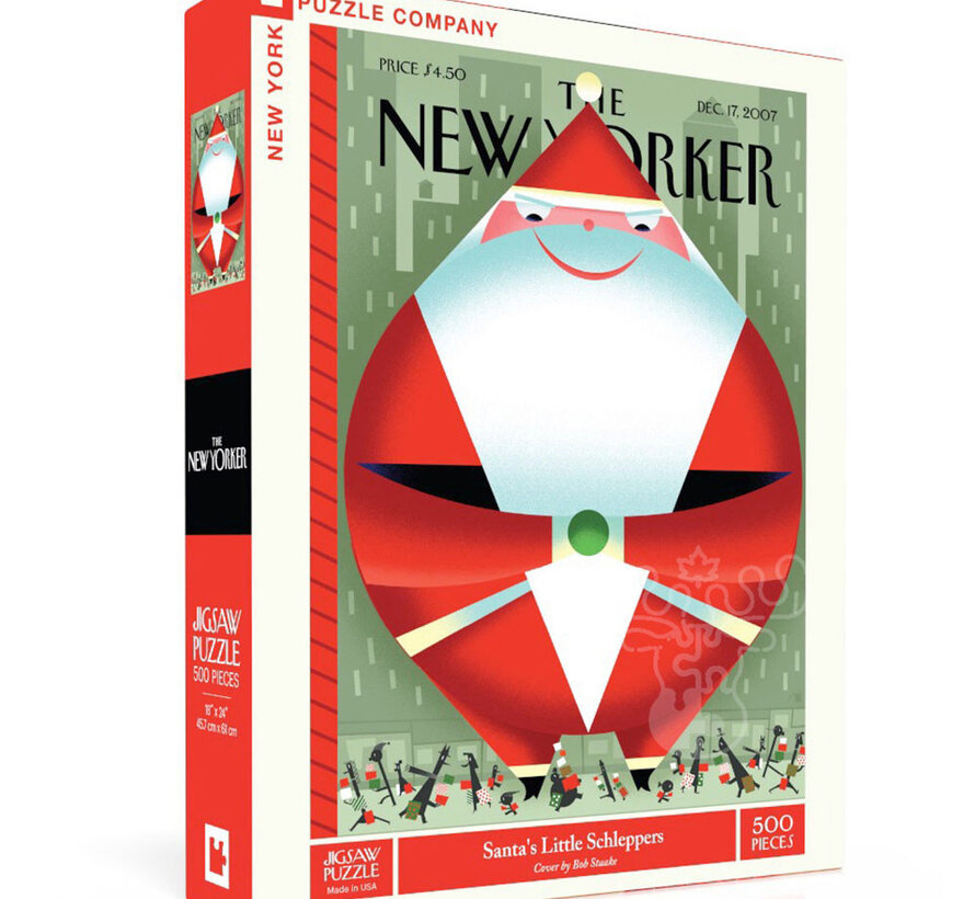 New York Puzzle Co. The New Yorker: Santa's Little Schleppers Puzzle 500pcs