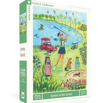 New York Puzzle Company New York Puzzle Co. Jenny Kroik: Queen of the Green Puzzle 500pcs