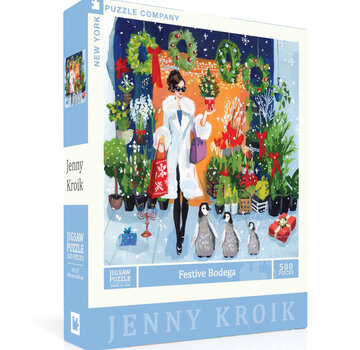 New York Puzzle Company New York Puzzle Co. Jenny Kroik: Festive Bodega Puzzle 500pcs
