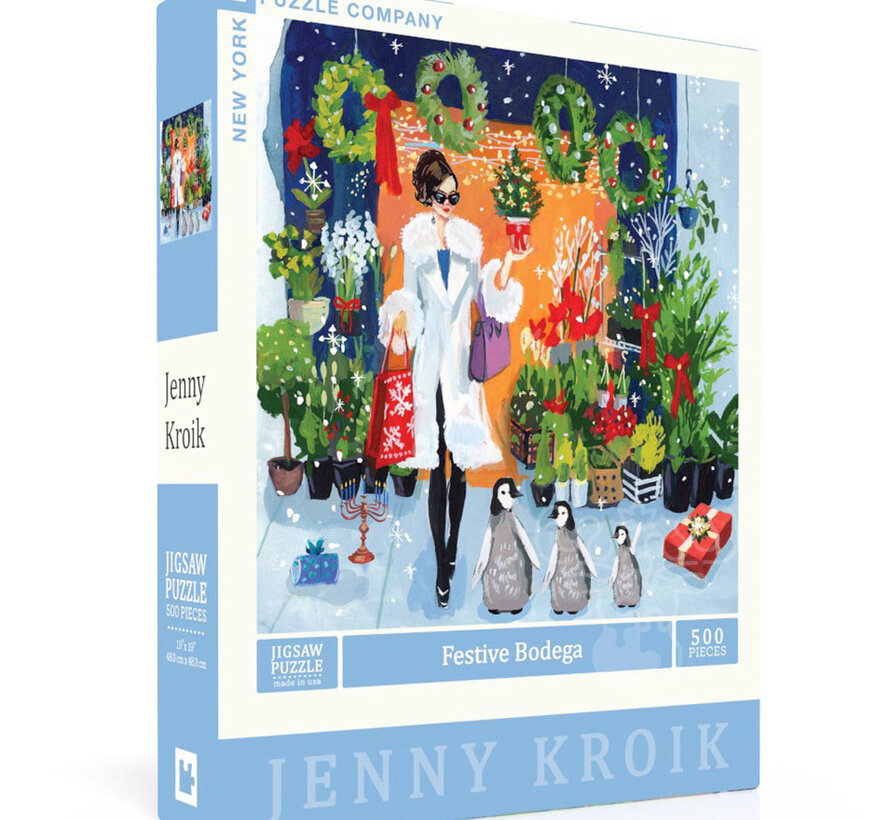New York Puzzle Co. Jenny Kroik: Festive Bodega Puzzle 500pcs