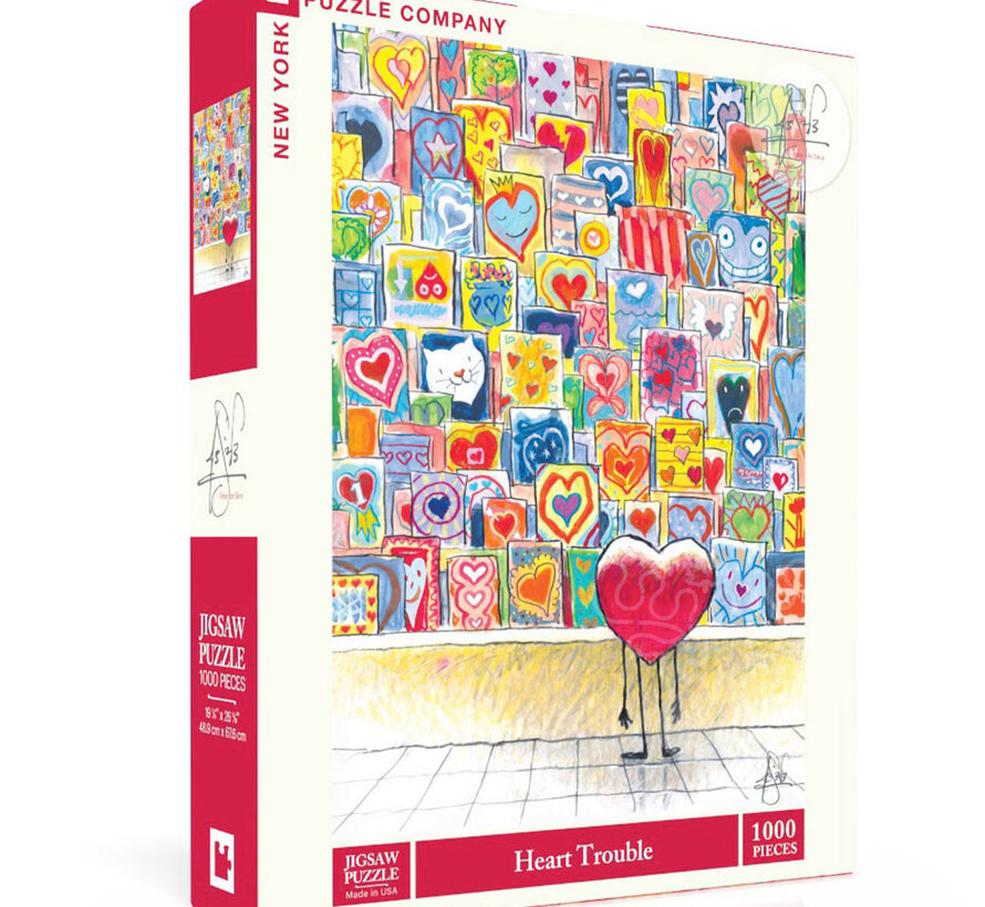 New York Puzzle Co. Peter de Sève: Heart Trouble Puzzle 1000pcs