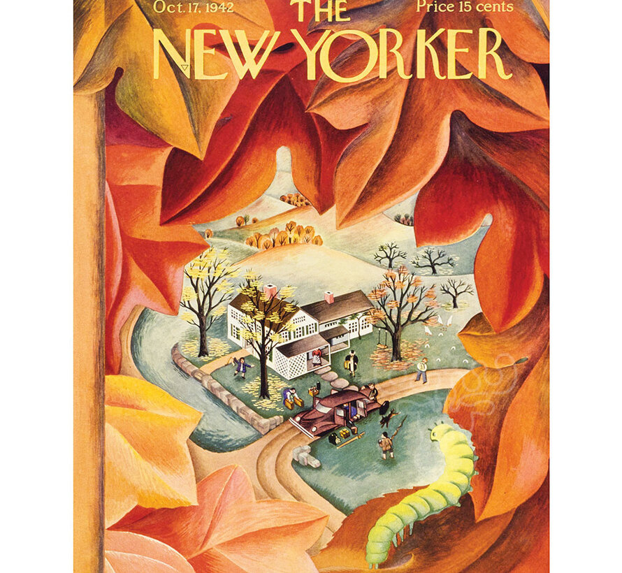 New York Puzzle Co. The New Yorker: Autumn View Mini Puzzle 100pcs