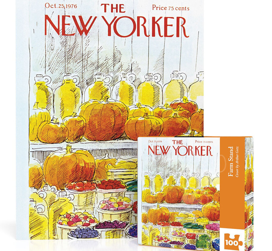 New York Puzzle Co. The New Yorker: Farm Stand Mini Puzzle 100pcs