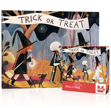 New York Puzzle Company New York Puzzle Co. Adelina Lirius: Trick or Treat Mini Puzzle 100pcs