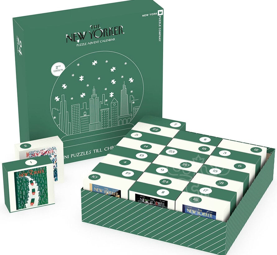 New York Puzzle Co. The New Yorker: Advent Calendar Mini Puzzle 24 x 100pcs 2nd Edition