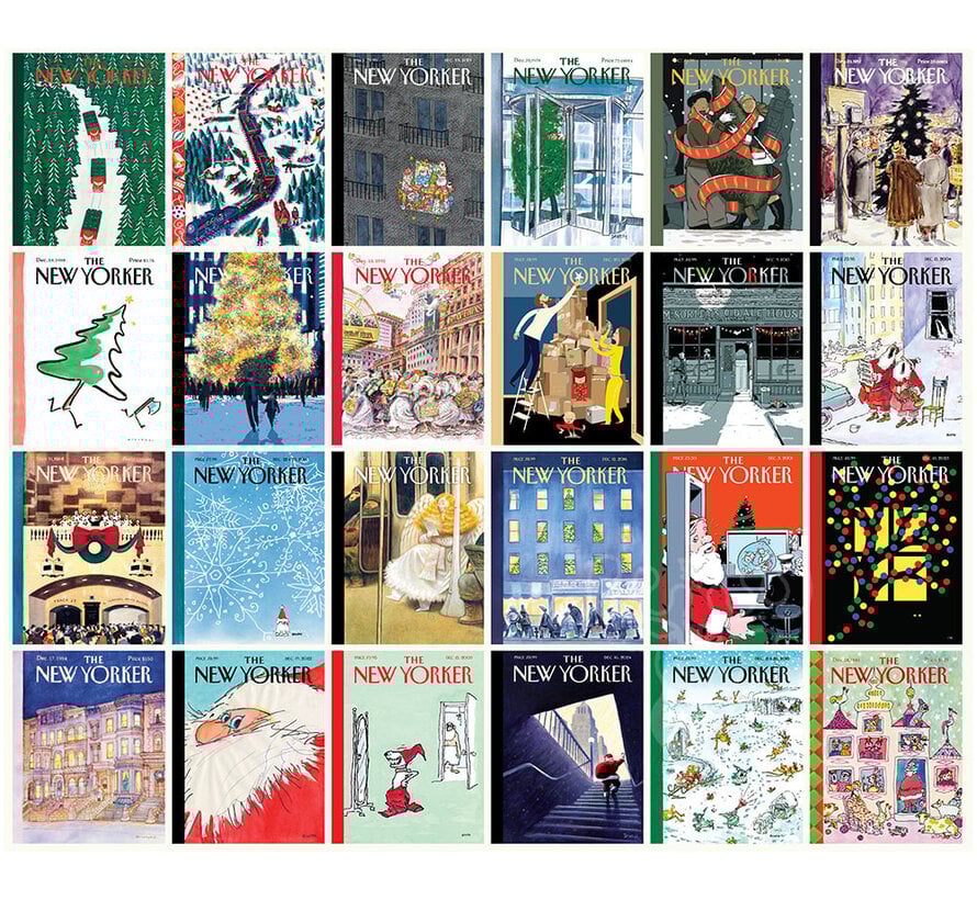 New York Puzzle Co. The New Yorker: Advent Calendar Mini Puzzle 24 x 100pcs 2nd Edition