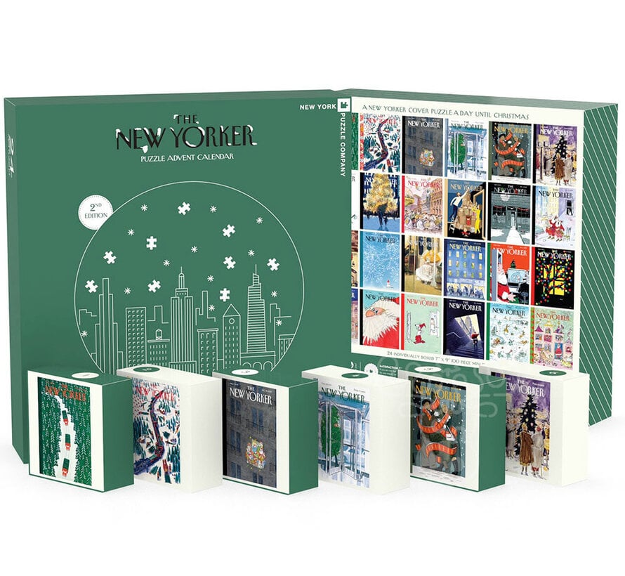 New York Puzzle Co. The New Yorker: Advent Calendar Mini Puzzle 24 x 100pcs 2nd Edition