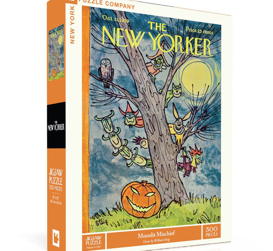 New York Puzzle Co. The New Yorker: Moonlit Mischief Puzzle 500pcs