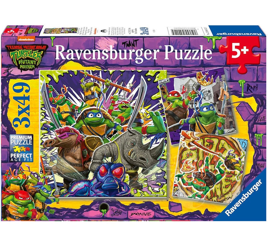 Ravensburger Teenage Mutant Ninja Turtles Puzzle 3 x 49pcs XXL