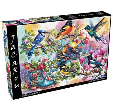 JaCaRou Puzzles FINAL SALE JaCaRou Lovely Feathered Beauties (Collection NovIA) Puzzle 1000pcs