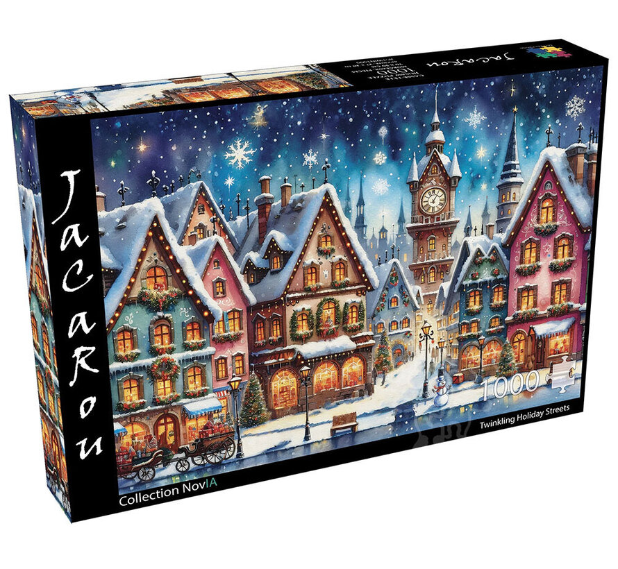 FINAL SALE JaCaRou Twinkling Holiday Streets (Collection NovIA) Puzzle 1000pcs