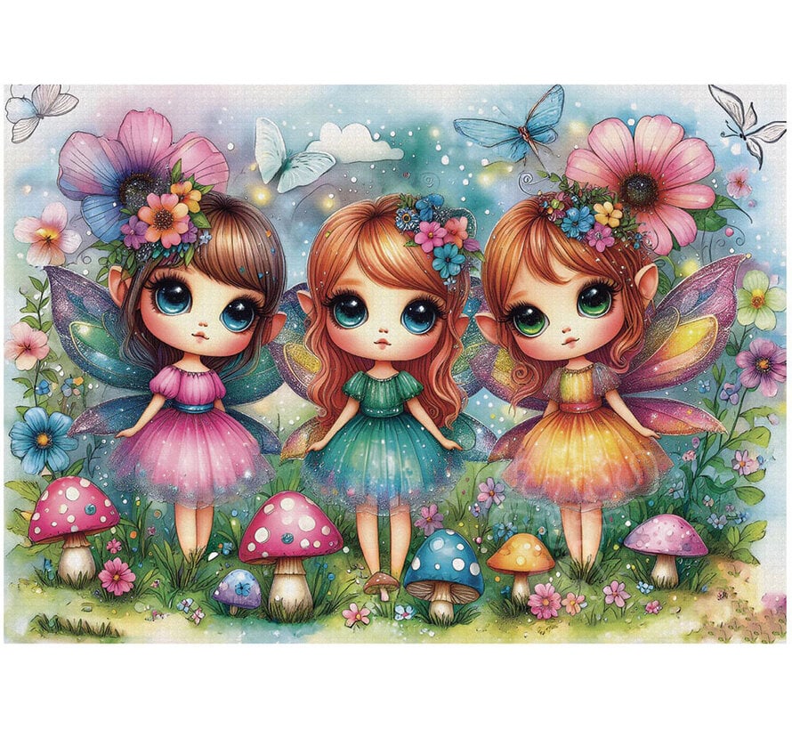 JaCaRou Garden Fairy Trio (Collection NovIA) Puzzle 1000pcs