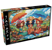 JaCaRou Puzzles FINAL SALE JaCaRou Three Picnic Friends (Collection NovIA) Puzzle 1000pcs