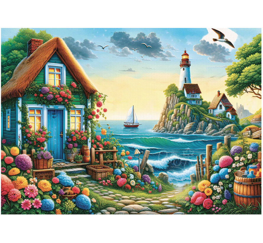JaCaRou Blue House Bay (Collection NovIA) Puzzle 1000pcs