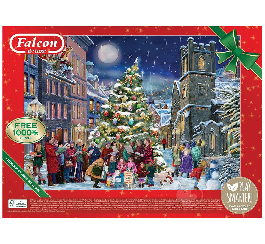 Falcon Christmas Eve Puzzle 2 x 1000pcs - ORIGINAL BOX SIZE ONLINE ORDER ONLY
