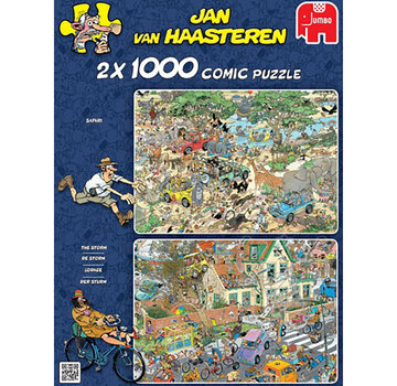 Jumbo Jumbo Jan van Haasteren - Safari and The Storm Puzzle 2 x 1000pcs