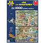 Jumbo Jan van Haasteren - Safari & The Storm Puzzle 2 x 1000pcs