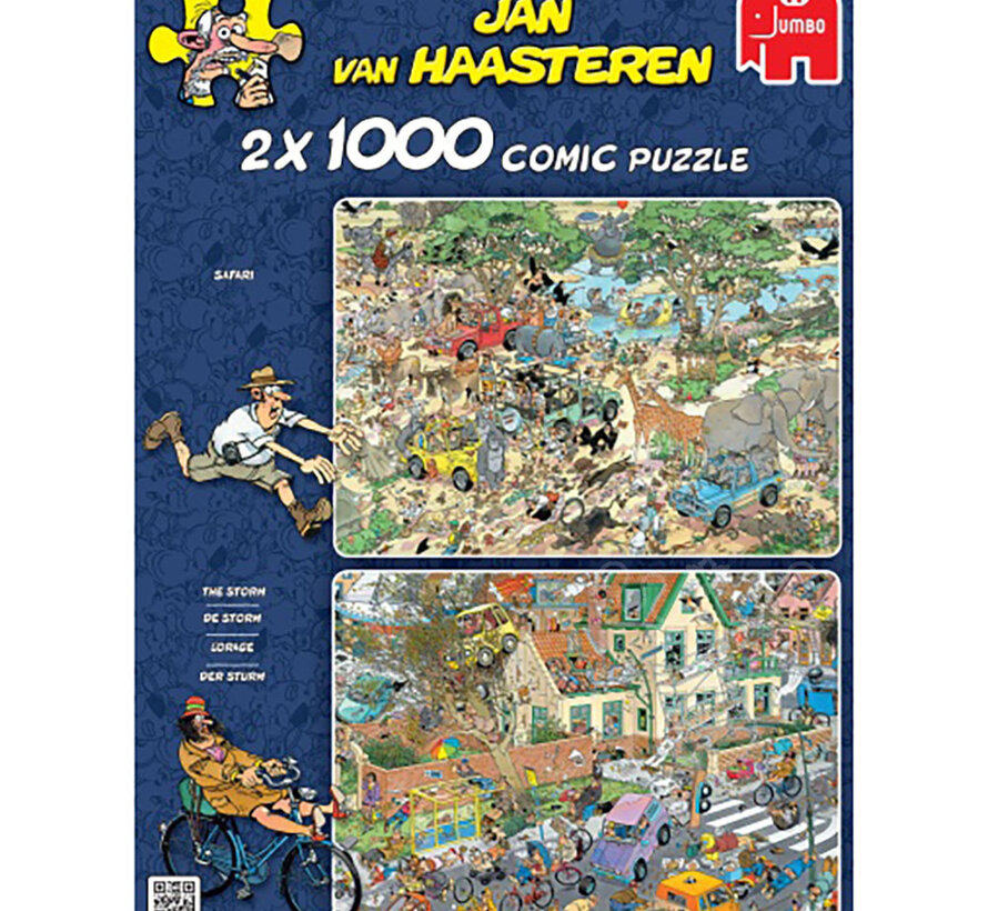 Jumbo Jan van Haasteren - Safari and The Storm Puzzle 2 x 1000pcs