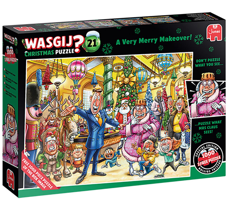 Jumbo Wasgij Christmas 21 A Very Merry Makeover! Puzzle 2 x 1000pcs