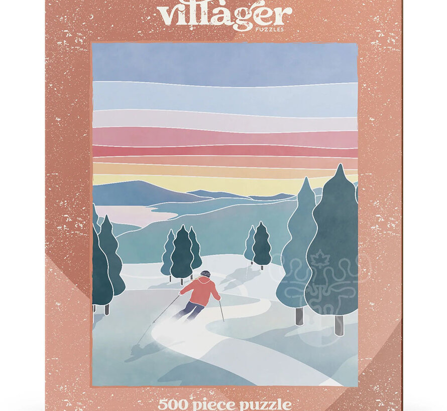 Villager Sunset Ski Puzzle 500pcs