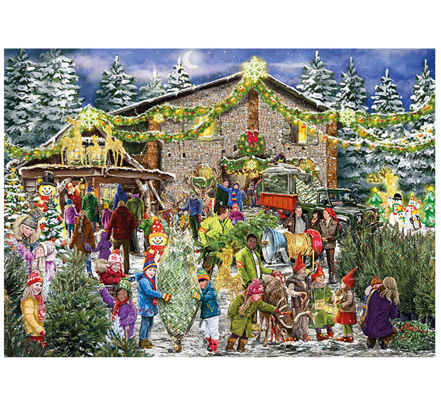 Falcon The Christmas Tree Farm Puzzle 2 x 1000pcs* - ORIGINAL BOX SIZE ONLINE ORDER ONLY