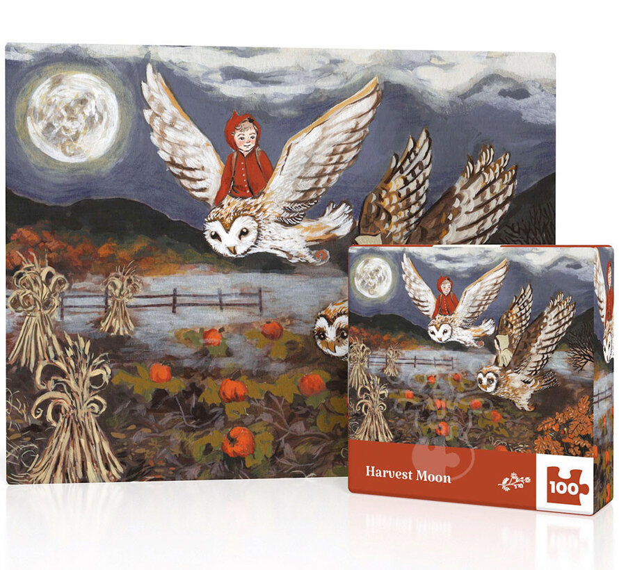 New York Puzzle Co. Loré Pemberton: Harvest Moon Mini Puzzle 100pcs