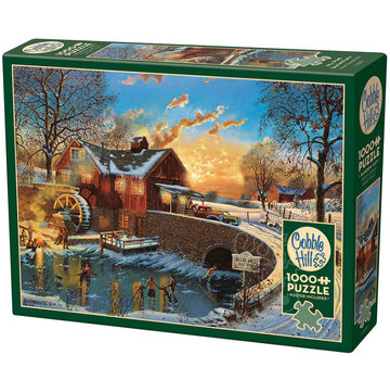 Cobble Hill Puzzles Cobble Hill Mill Pond Skating Party Puzzle 1000pcs