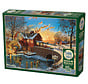 Cobble Hill Mill Pond Skating Party Puzzle 1000pcs