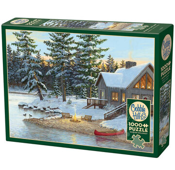 Cobble Hill Puzzles Cobble Hill Winter at the Cabin Puzzle 1000pcs