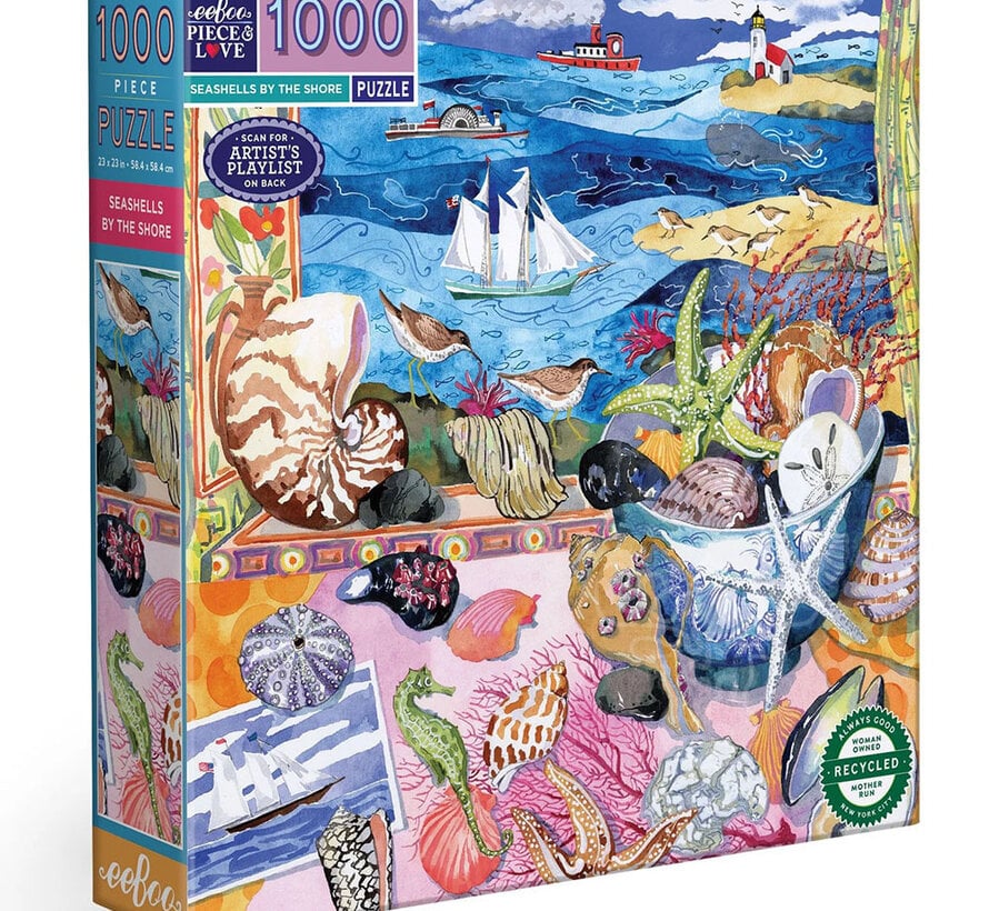 eeBoo Seashells by the Shore Puzzle 1000pcs