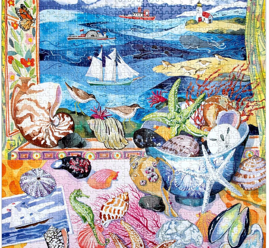 eeBoo Seashells by the Shore Puzzle 1000pcs