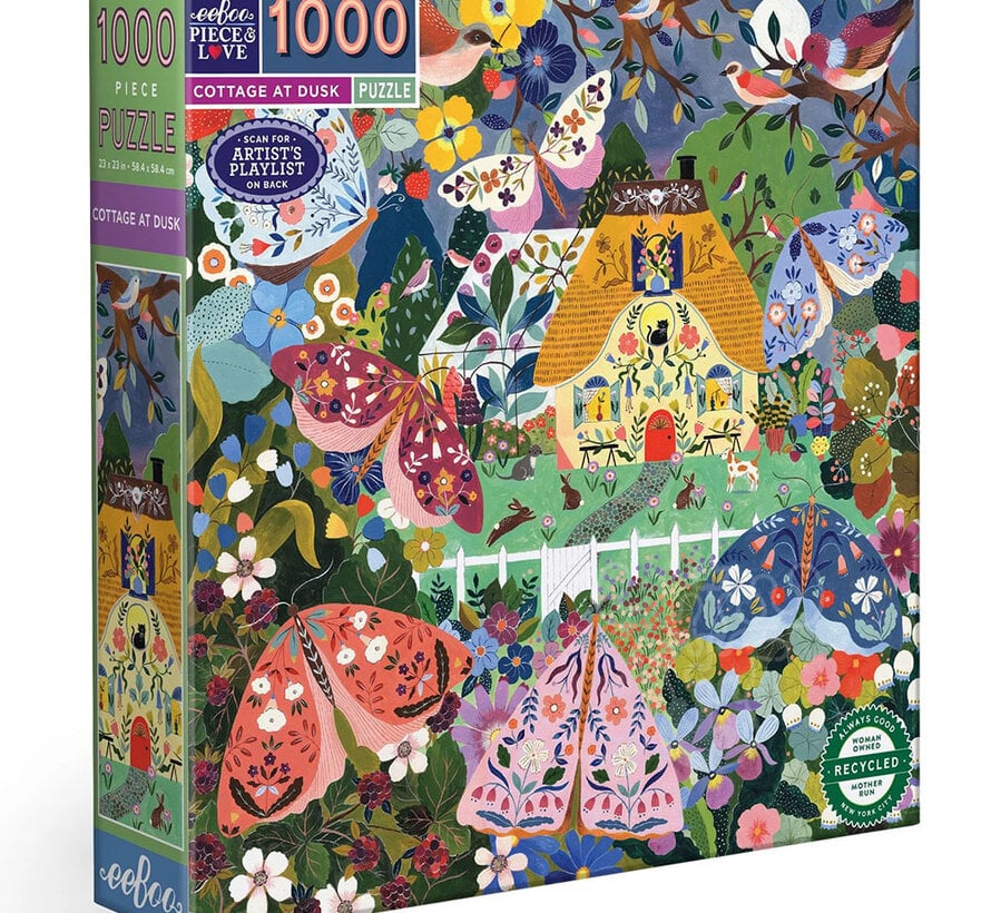 eeBoo Cottage at Dusk Puzzle 1000pcs
