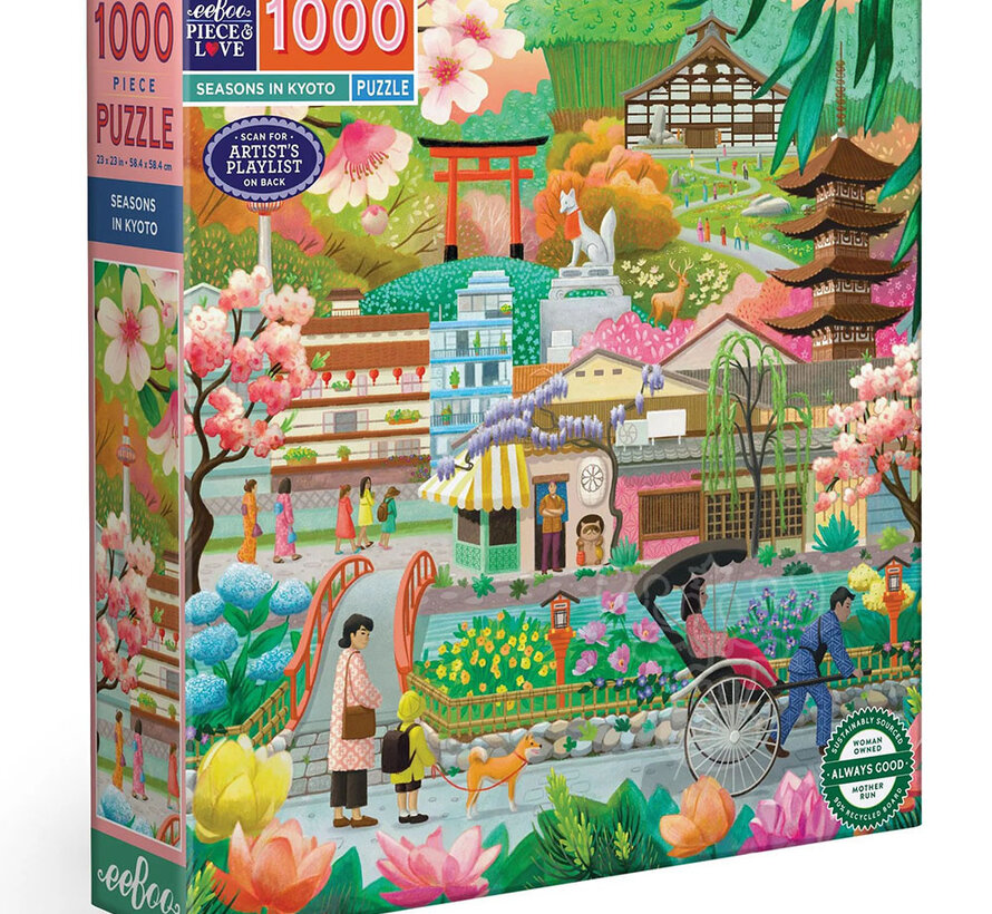 eeBoo Seasons in Kyoto Puzzle 1000pcs