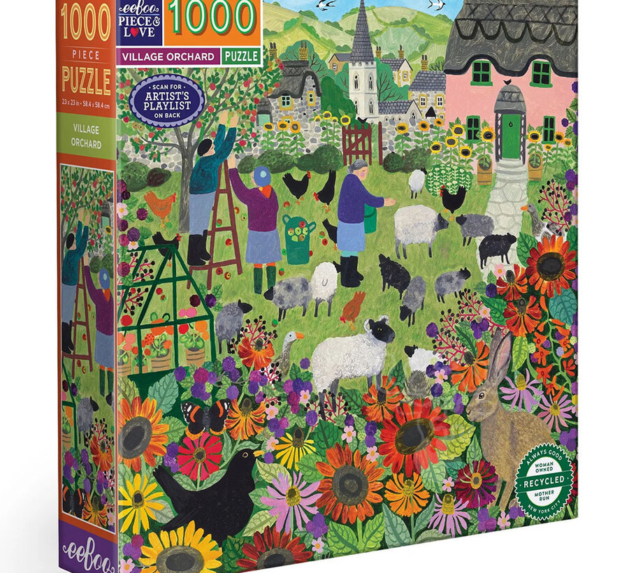eeBoo Village Orchard Puzzle 1000pcs