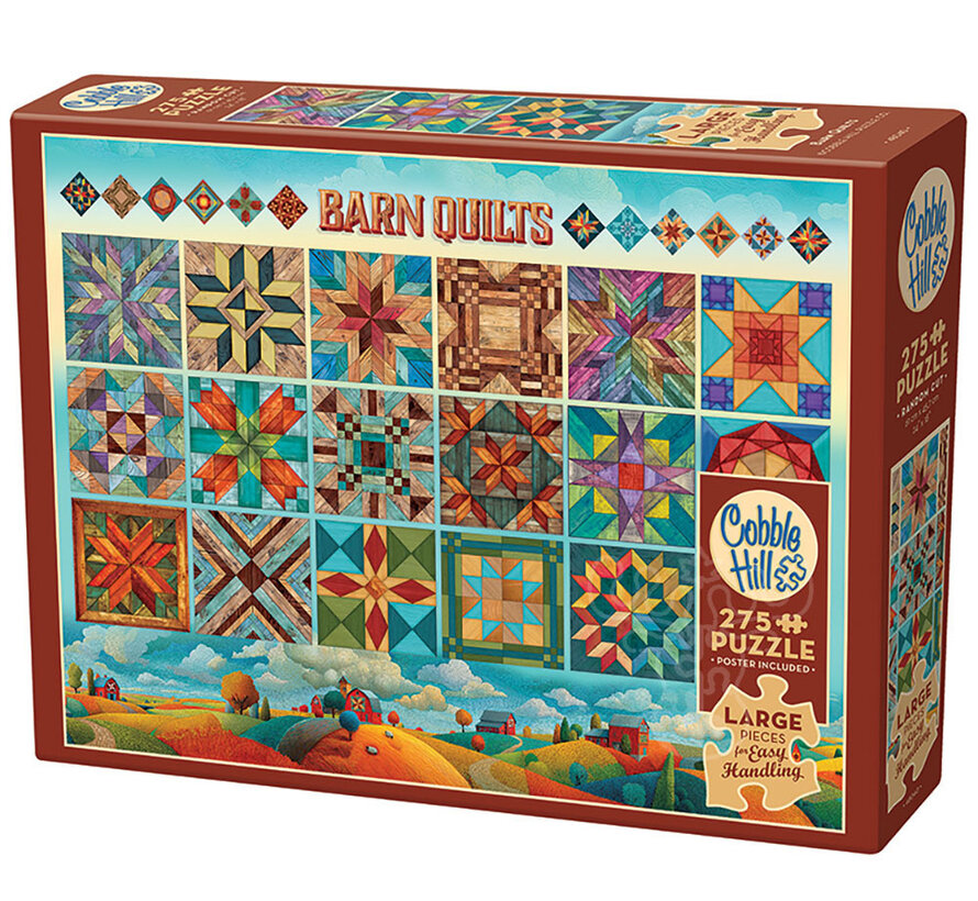 Cobble Hill Barn Quilt Squares Easy Handling Puzzle 275pcs