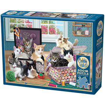 Cobble Hill Puzzles Cobble Hill Crafty Kittens Puzzle 500pcs