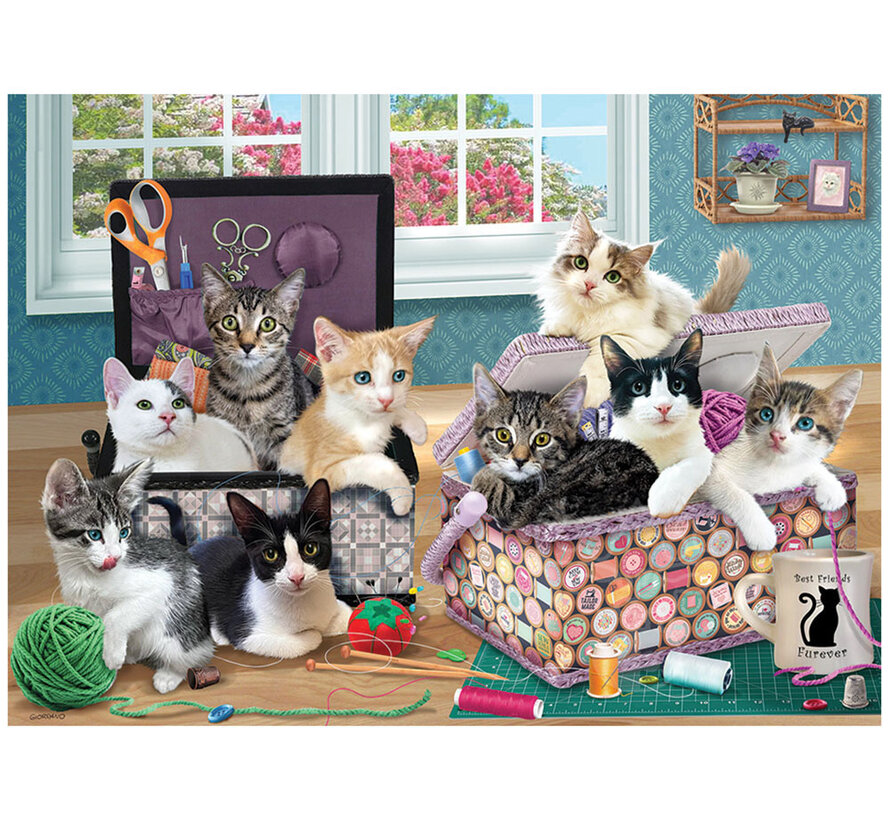 Cobble Hill Crafty Kittens Puzzle 500pcs