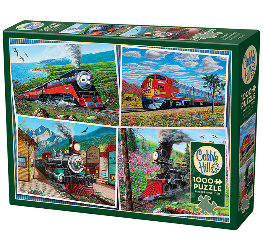 Cobble Hill Historic Locomotives Puzzle 1000pcs