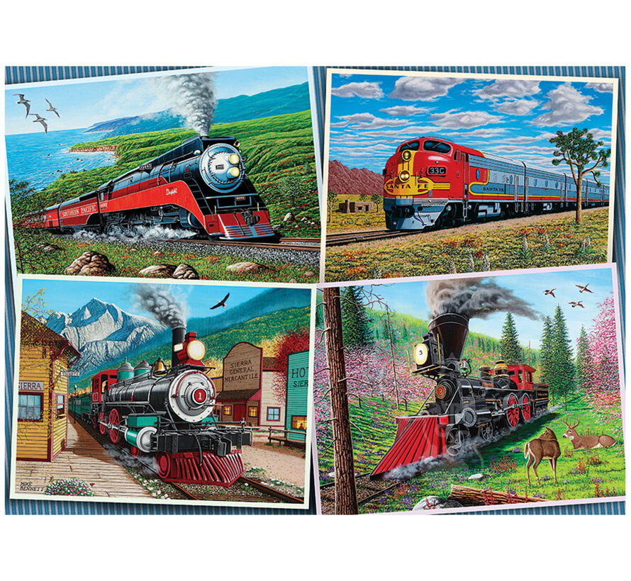 Cobble Hill Historic Locomotives Puzzle 1000pcs