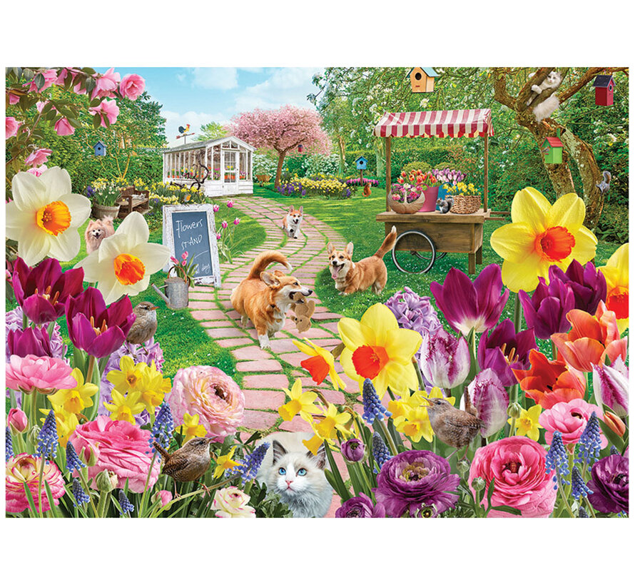 Cobble Hill Springtime Frolic Puzzle 1000pcs